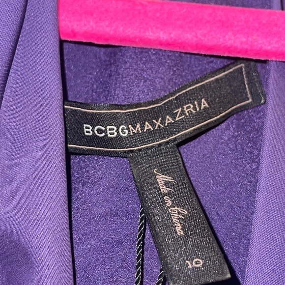 BCBGMaxAzria Purple One Shoulder Gown - Picture 4 of 8